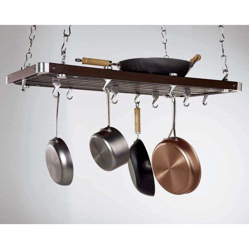 Concept Housewares Rectangular Ceiling Mounted Pot Rack & Reviews Wayfair